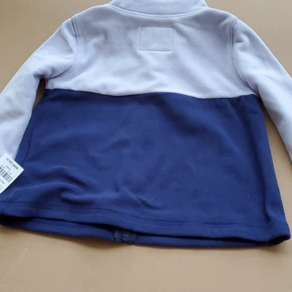 OshKosh B'gosh NWT 2 tone blue fleece zip up jacket size 18 month